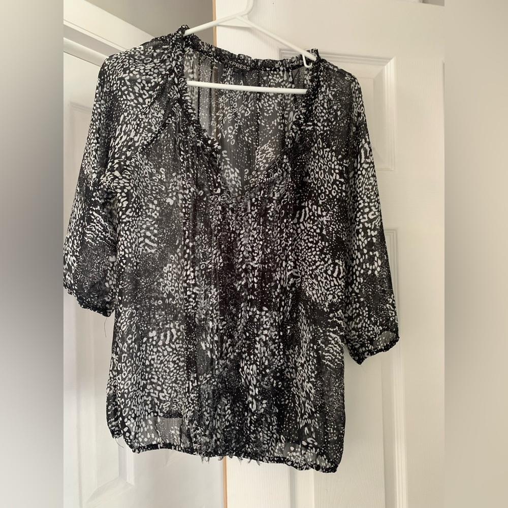 Express Monochrome Patterned Blouse - image 1